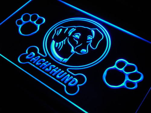 Dachshund Dog Pet Shop Light Sign